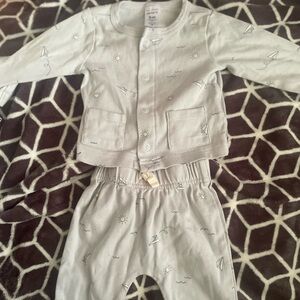 Carter's Gray Pajama Set Soft and Classic